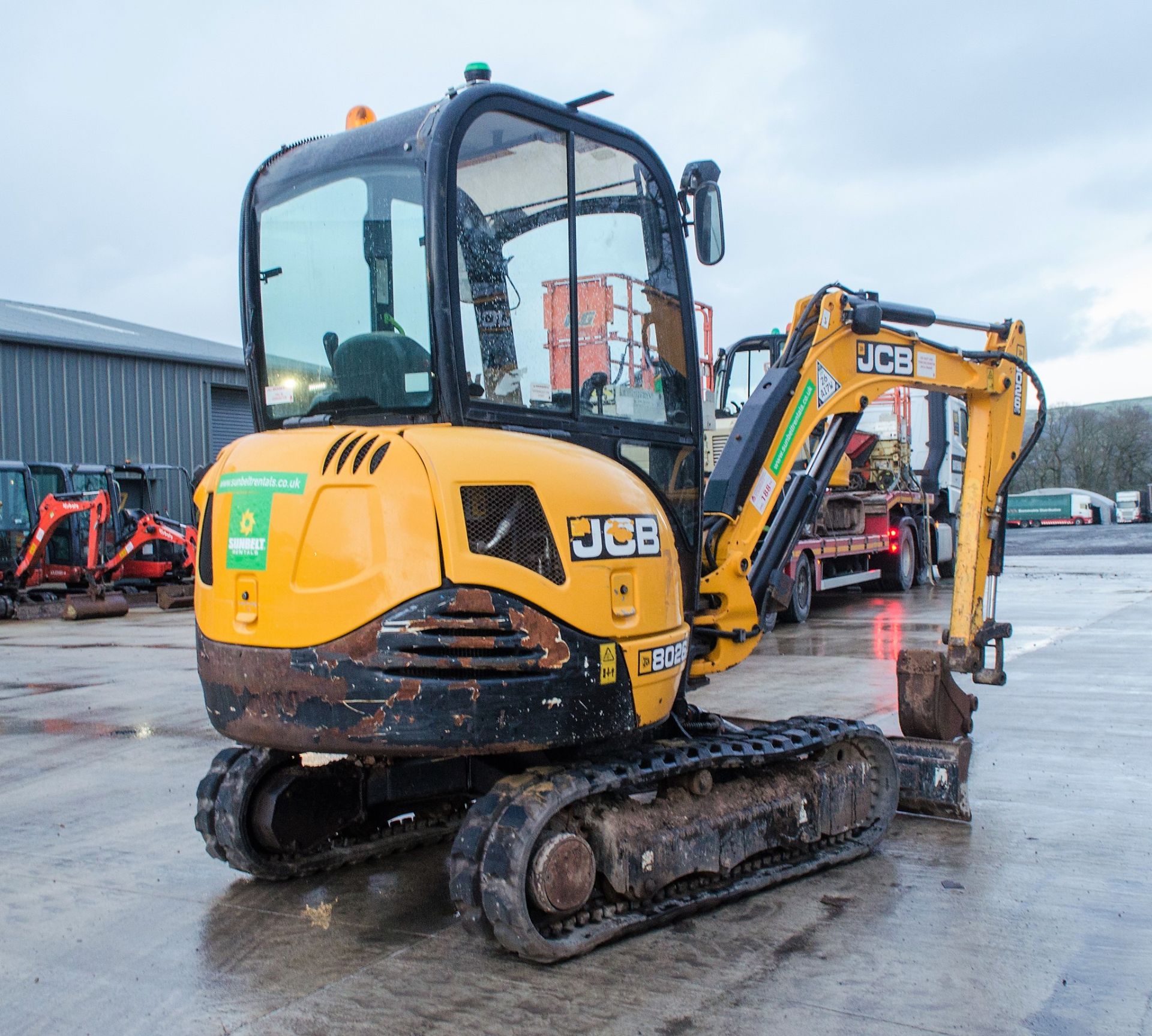 JCB 8026 CTS 2.6 tonne rubber tracked midi excavator Year: 2014 S/N: 1779685 Recorded Hours:  piped, - Image 3 of 21