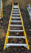 10 tread fibreglass framed aluminium step ladder