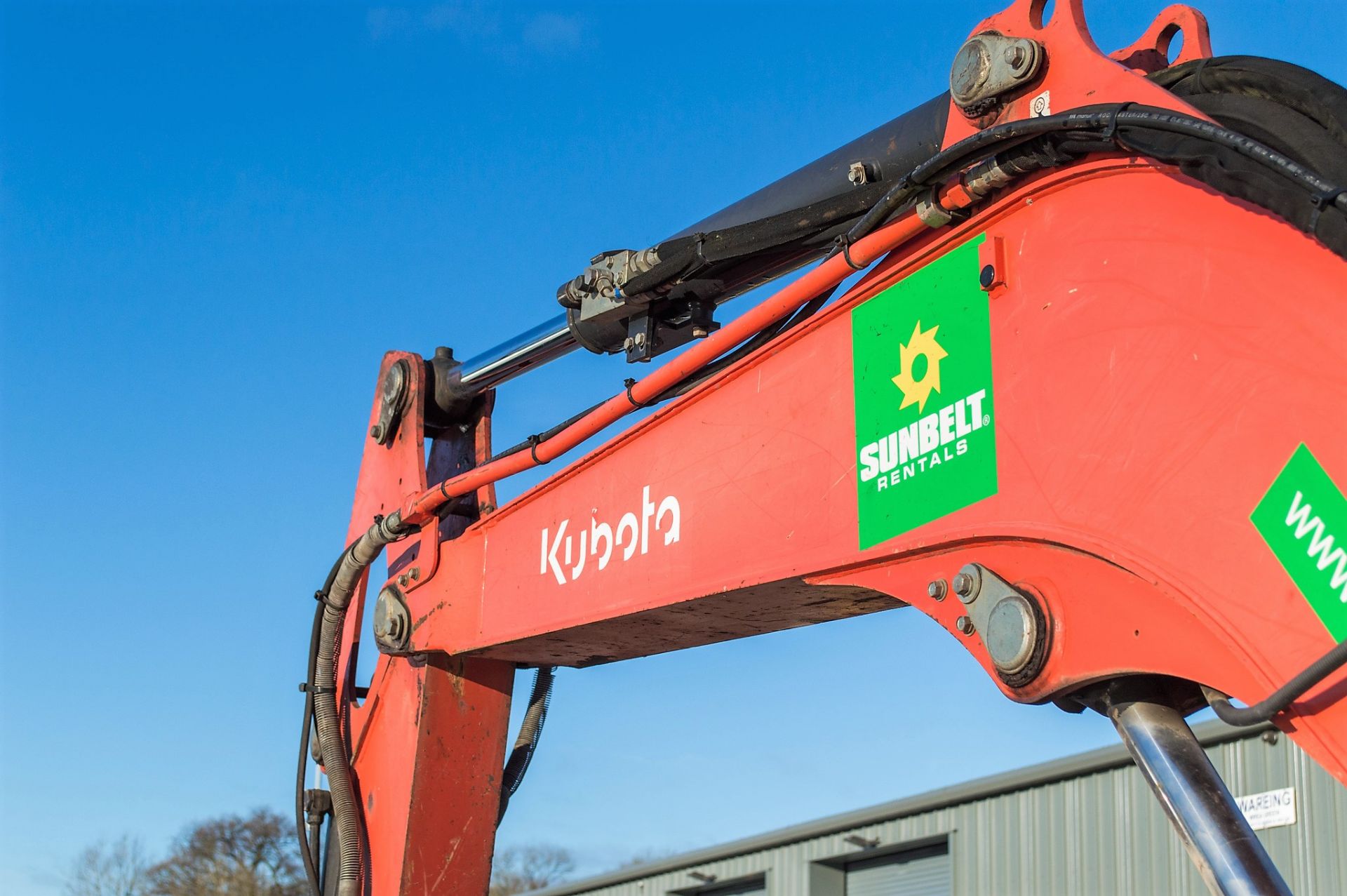 Kubota U55-4 5.5 tonne rubber tracked excavator Year: 2014 S/N: 52741 Recorded Hours: 3708 blade, - Image 11 of 20