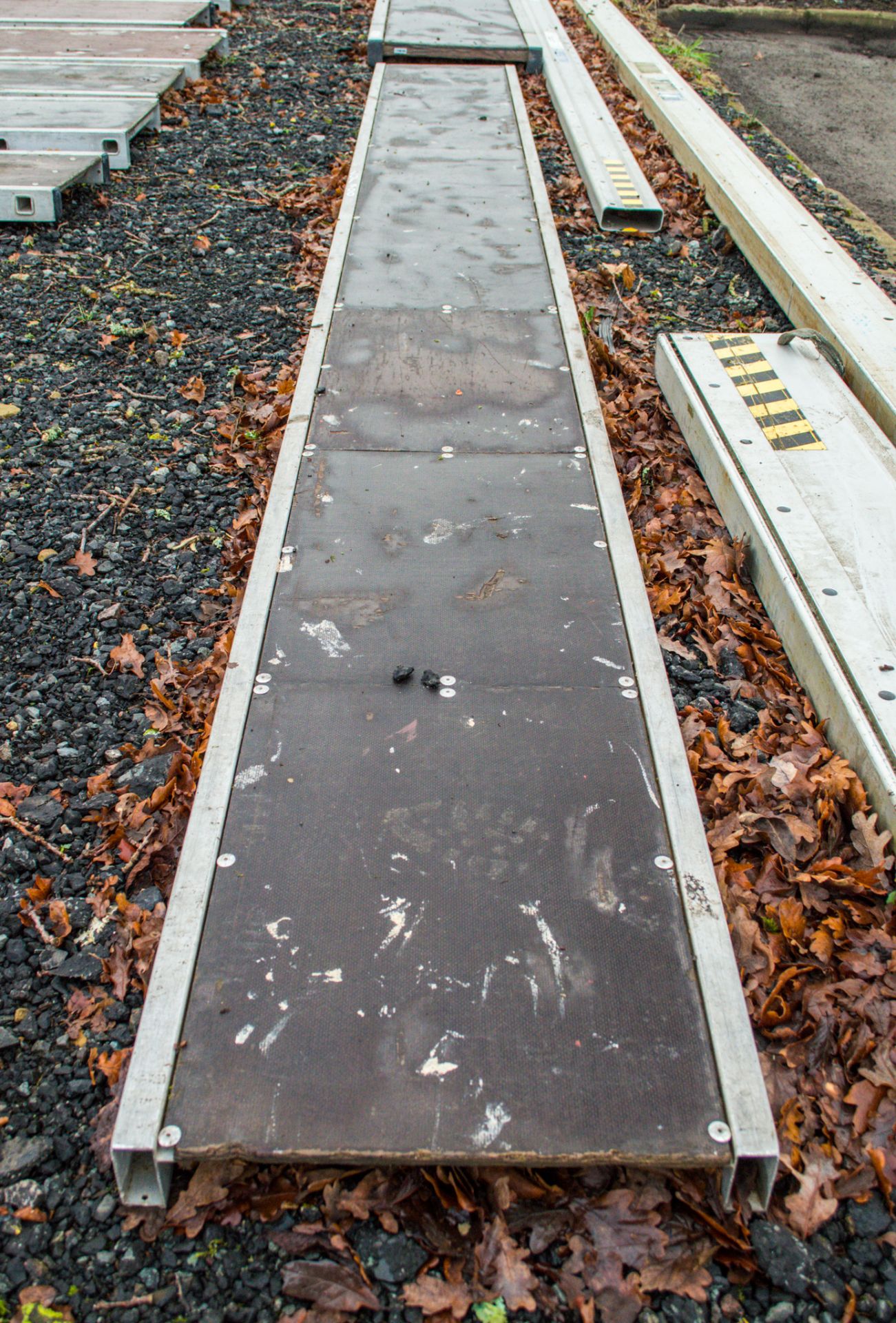 Aluminium staging board approximately 14ft long 1404-0100