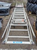 Zarges extending aluminium step ladder A657531