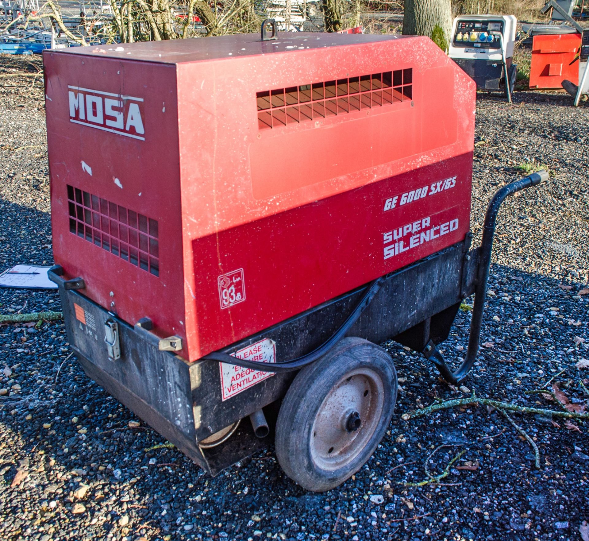 Mosa GE6000 Sx/GS 6 kva diesel driven generator Recorded Hours: 1563 15105149 - Image 2 of 4