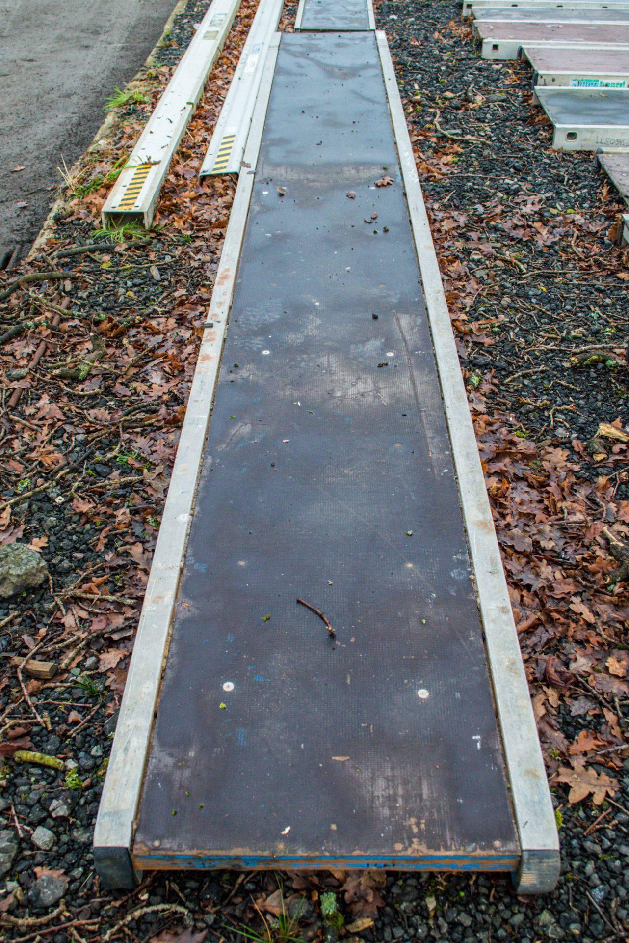 Aluminium staging board approximately 16ft long 3314-0212