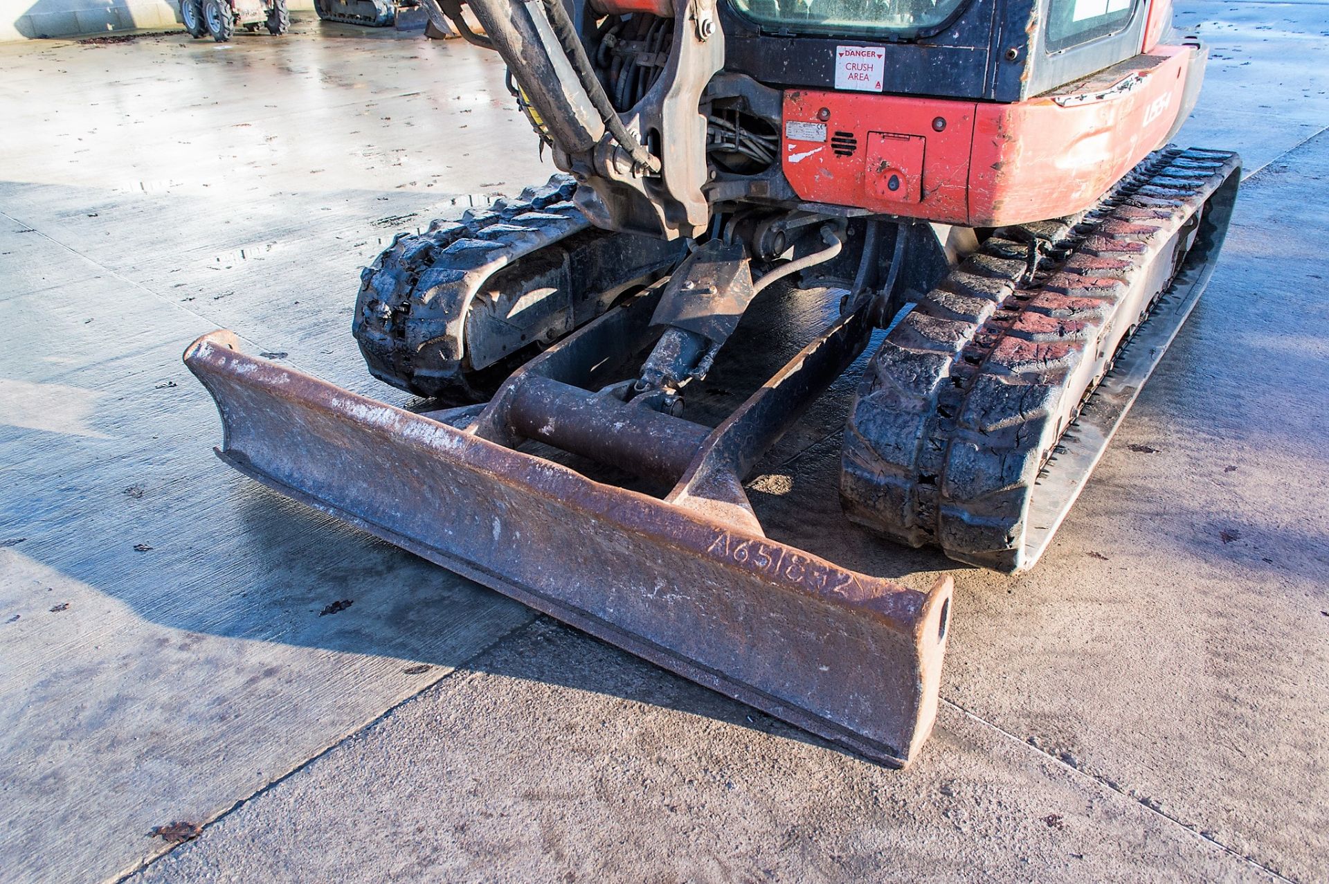 Kubota U55-4 5.5 tonne rubber tracked excavator Year: 2014 S/N: 52741 Recorded Hours: 3708 blade, - Image 12 of 20