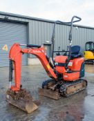 Kubota K008-3 0.8 tonne rubber tracked micro excavator Year: 2013 S/N: 24430 Recorded Hours: 1610