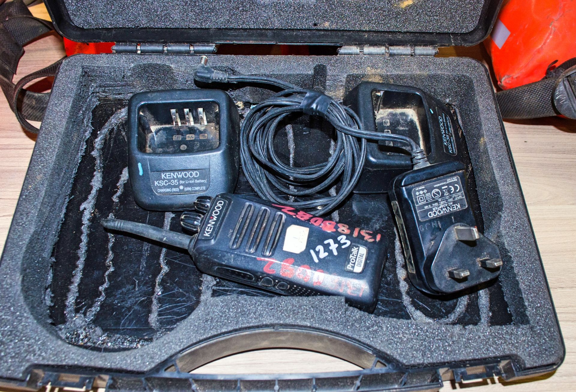 Kenwood Protalk digital radio c/w 2 chargers and carry case 1318-0082