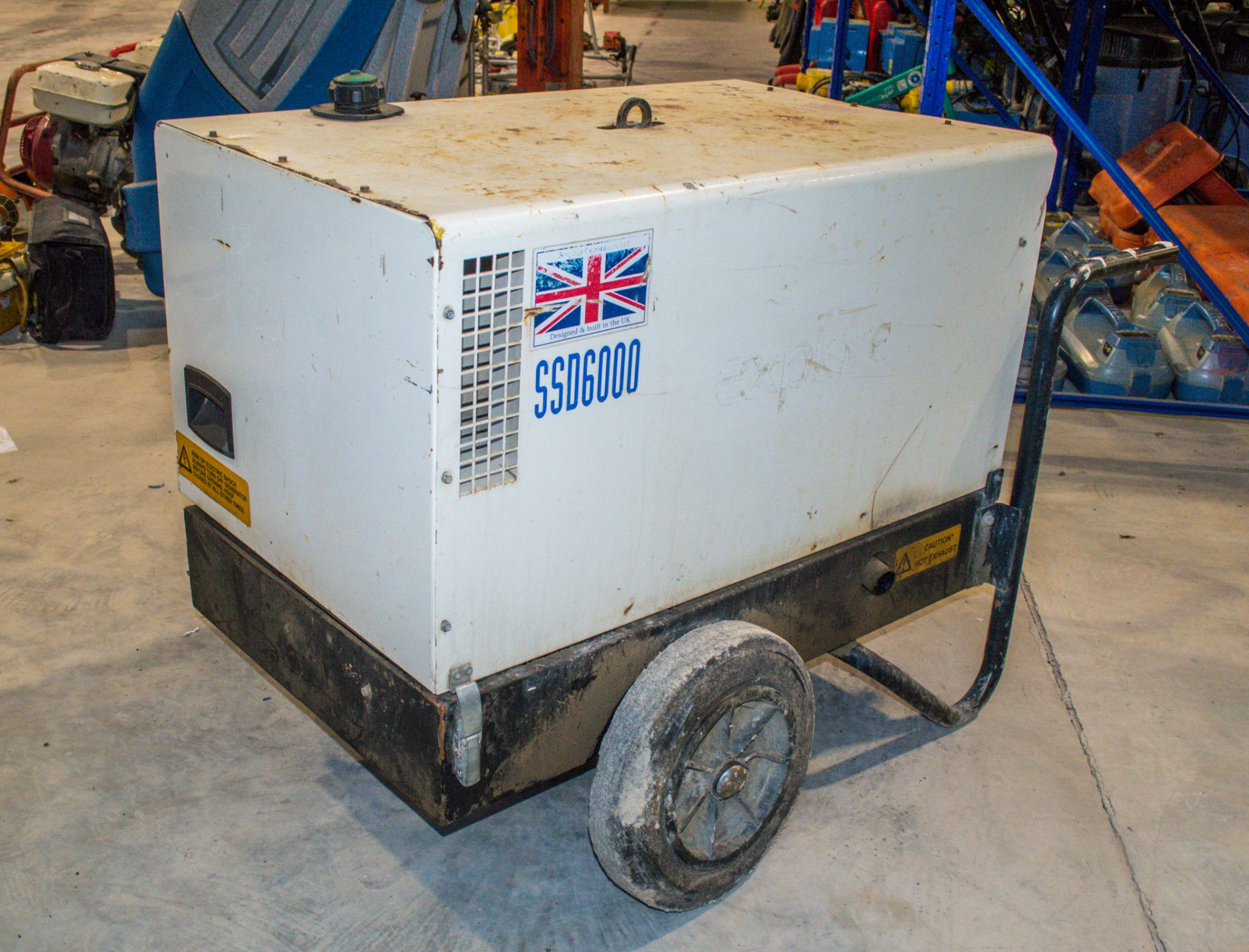 Stephill SSD6000 6kva diesel driven generator Recorded hours: 1165 6GEN329 - Image 2 of 5