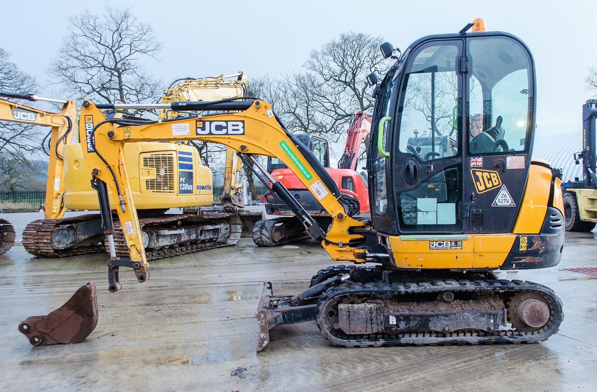 JCB 8026 CTS 2.6 tonne rubber tracked midi excavator Year: 2014 S/N: 1779685 Recorded Hours:  piped, - Image 7 of 21