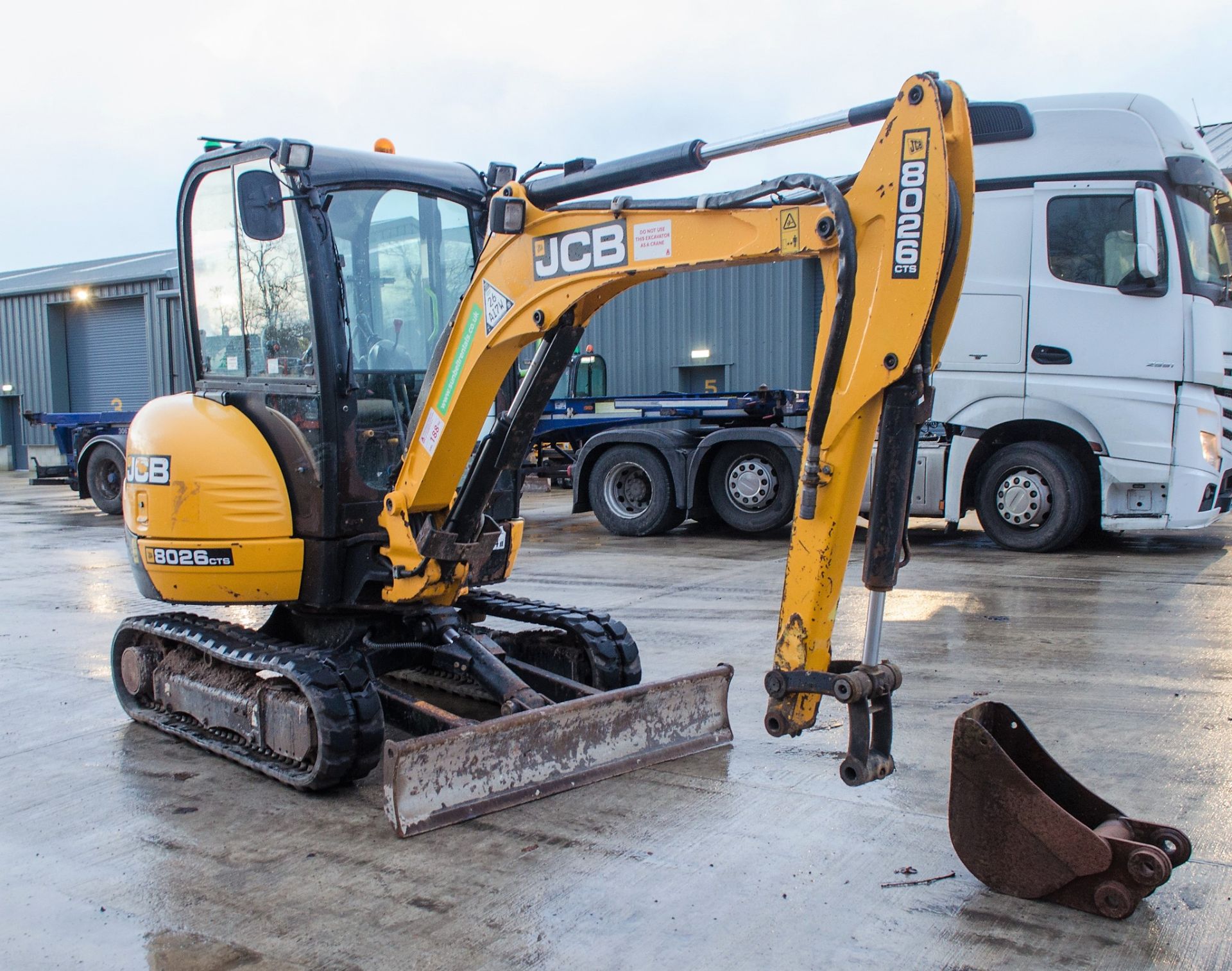 JCB 8026 CTS 2.6 tonne rubber tracked midi excavator Year: 2014 S/N: 1779685 Recorded Hours:  piped, - Image 2 of 21