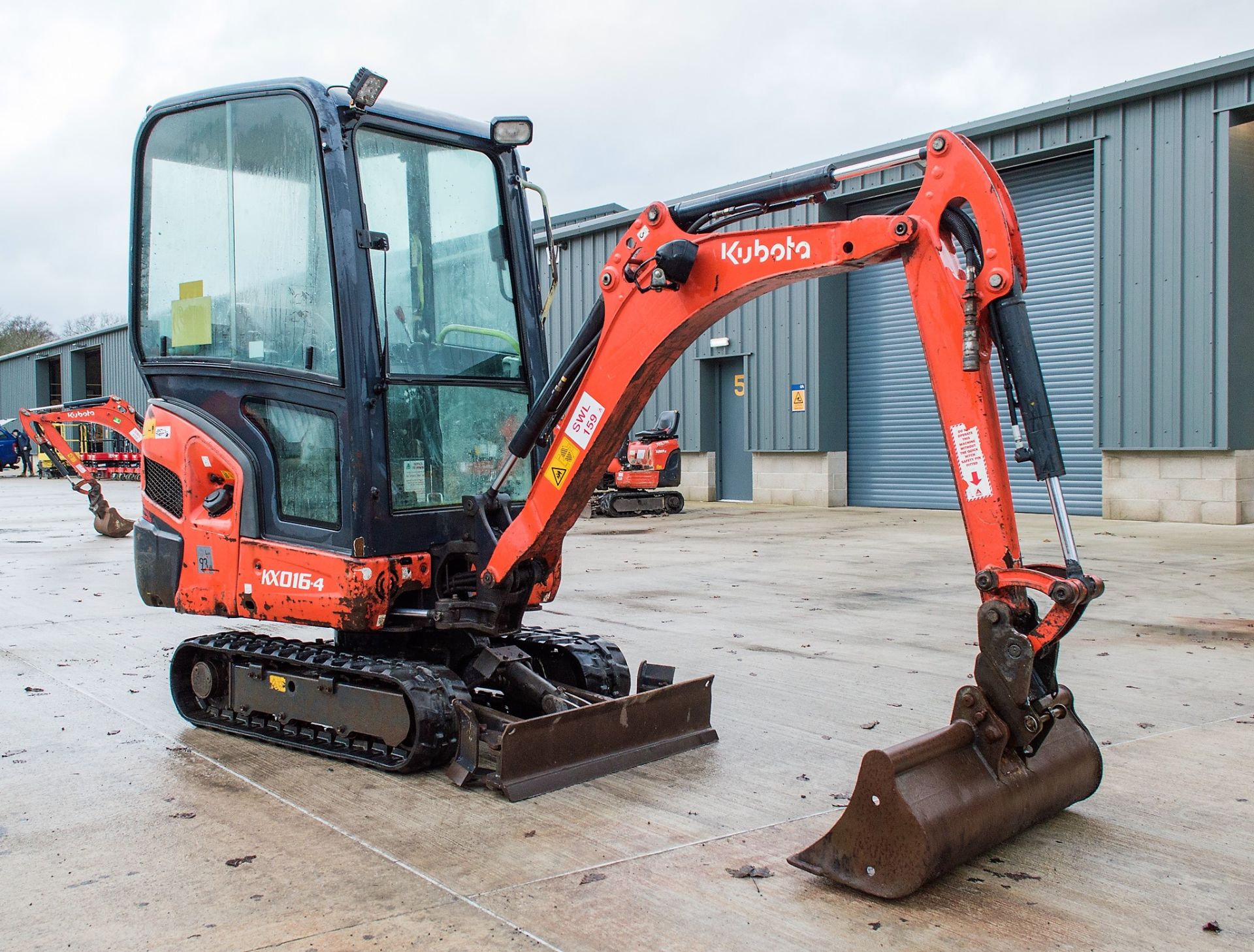 Kubota KX016-4 1.5 tonne rubber tracked excavator Year: 2014 S/N: 57592 Recorded Hours: 2375 - Image 2 of 23