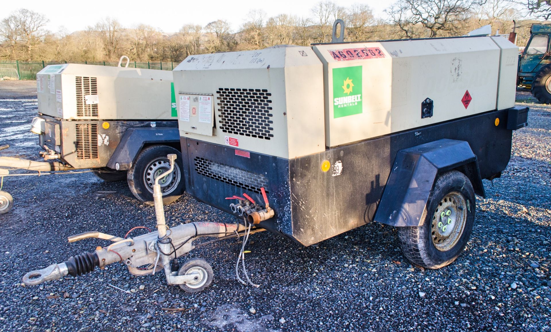 Doosan 7/71 diesel driven fast tow mobile air compressor Year: 2013 S/N: 523329 Recorded Hours: 2458
