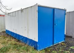 21ft x 9ft steel store site unit c/w key A541255