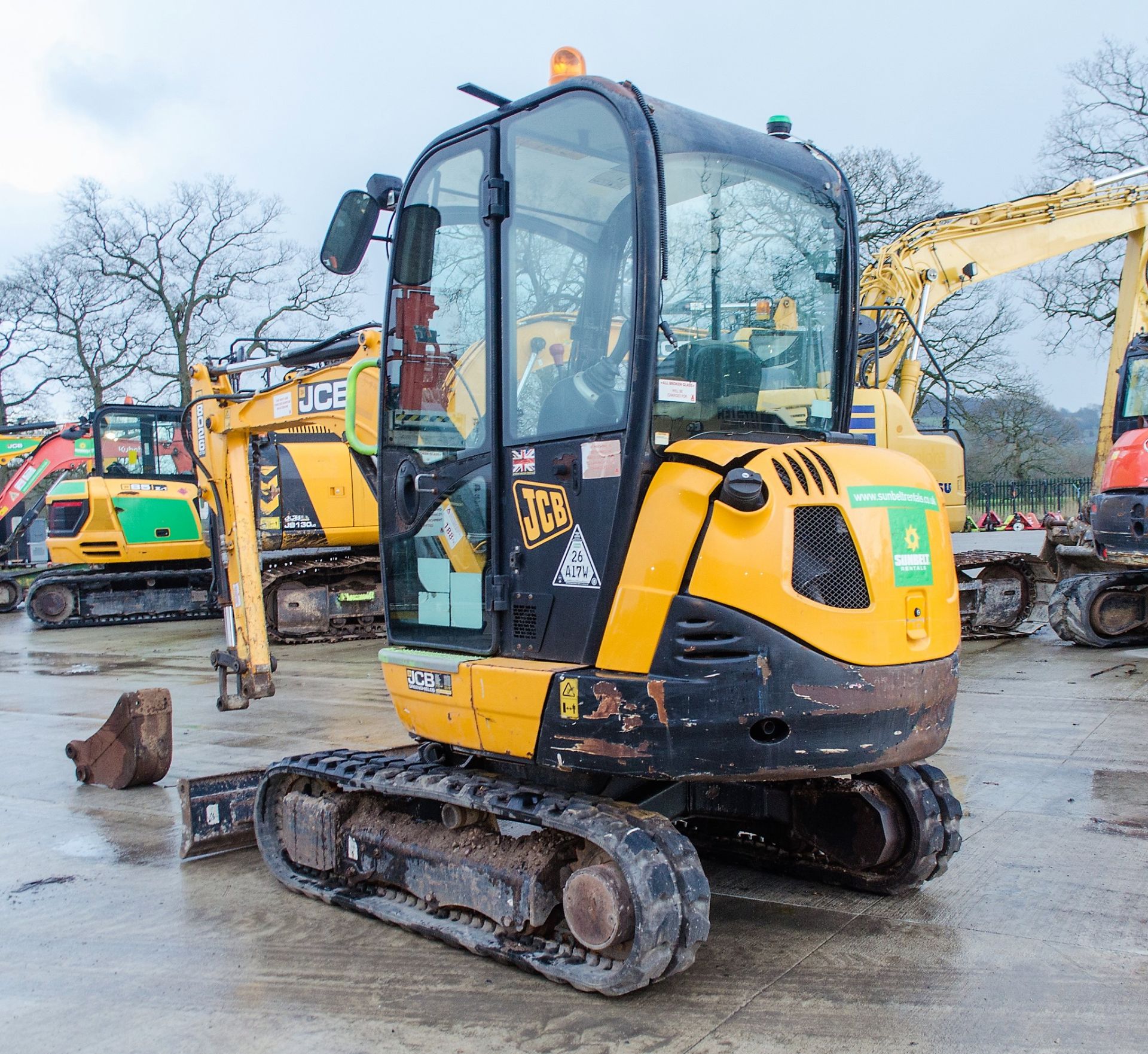 JCB 8026 CTS 2.6 tonne rubber tracked midi excavator Year: 2014 S/N: 1779685 Recorded Hours:  piped, - Image 4 of 21