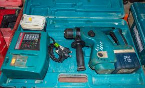 Makita BHR200 24v cordless SDS rotary hammer drill c/w 2 batteries, charger and carry case 03341825