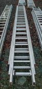 3 stage extendable aluminium ladder 3316-1028