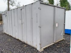 21' by 9' anti vandal steel 50/50 office unit/store c/w keys  A541137