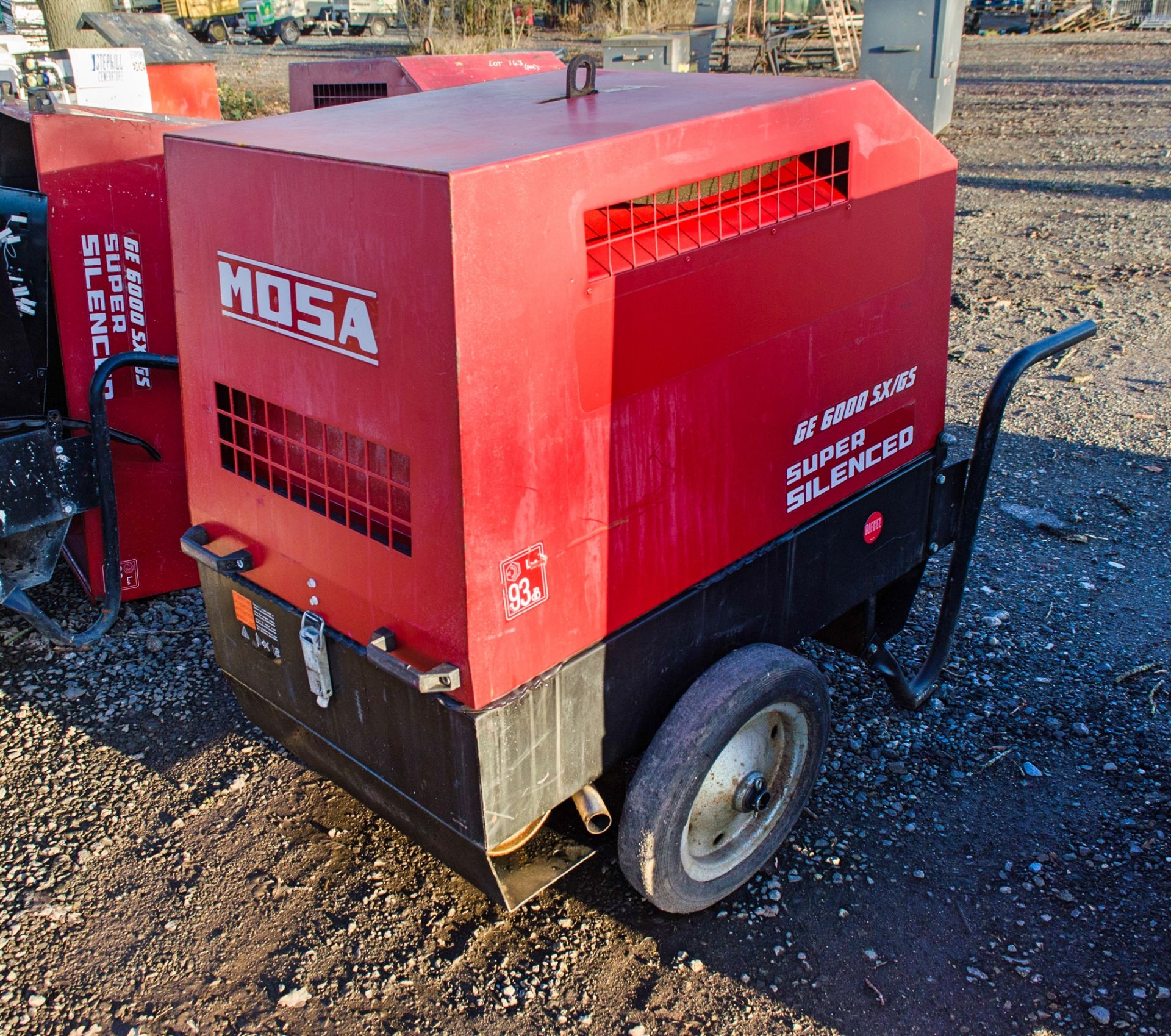 Mosa GE6000 SX/GS 6kva diesel driven generator Recorded Hours: 1382 14104055 - Image 2 of 4