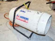 Andrews 110v gas fired space heater ** Cord cut ** 18060909