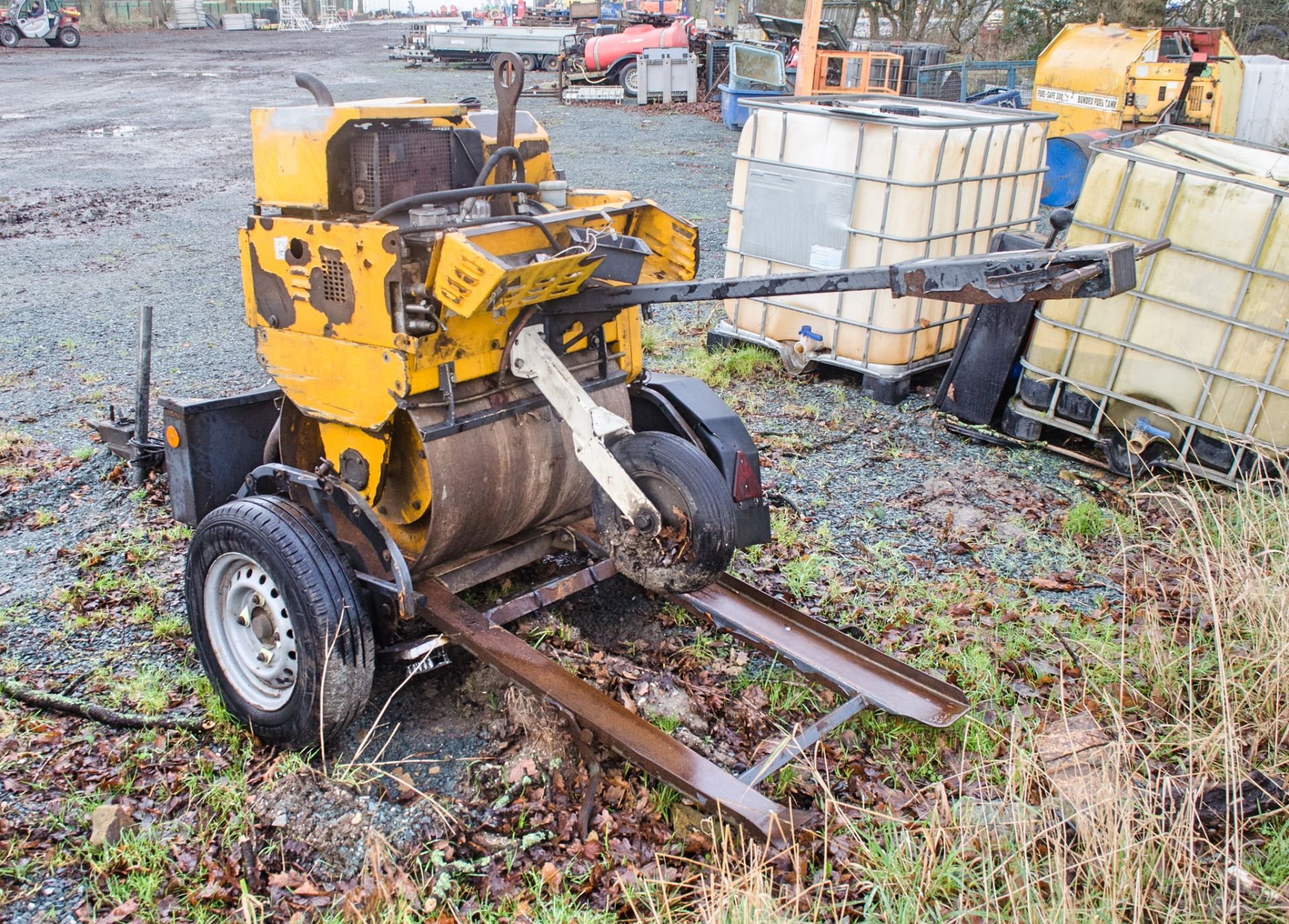 Terex MBR 71 diesel driven pedestrian roller/breaker c/w single axle trailer A733852/739257 - Image 2 of 4