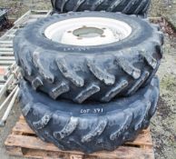 2 - tractor wheels and tyres tyre size: 380/85R28 To fit Ford 10 series tractor