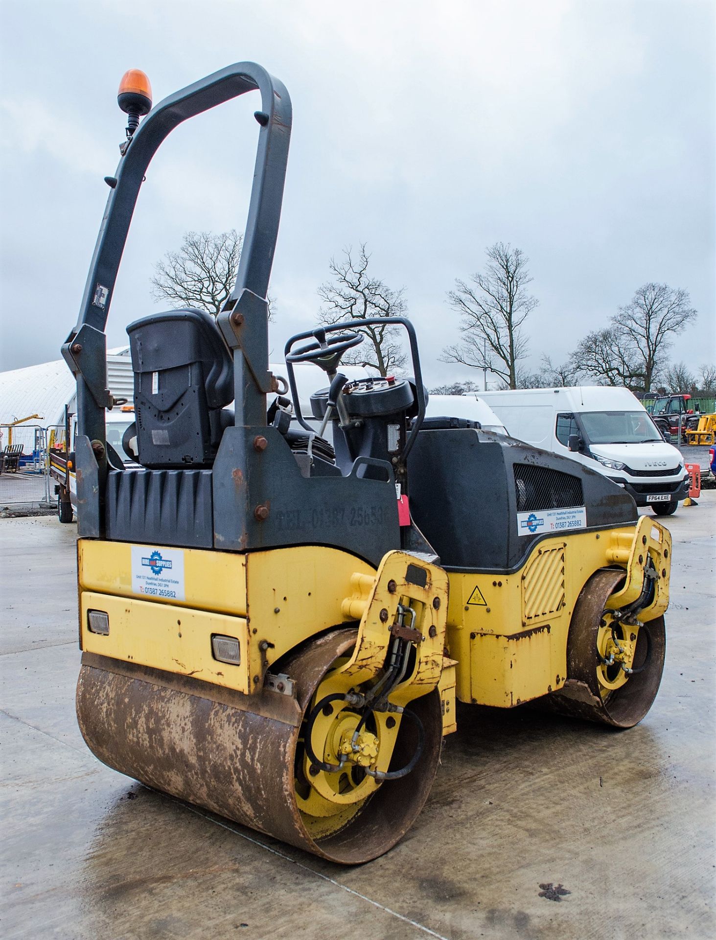 Bomag BW120 AD-4 double drum ride on roller Year: 2007 S/N: 0025150 Recorded Hours: 1692 16342 - Image 3 of 18