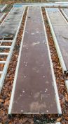 Aluminium staging board approximately 18ft long 1808-6571