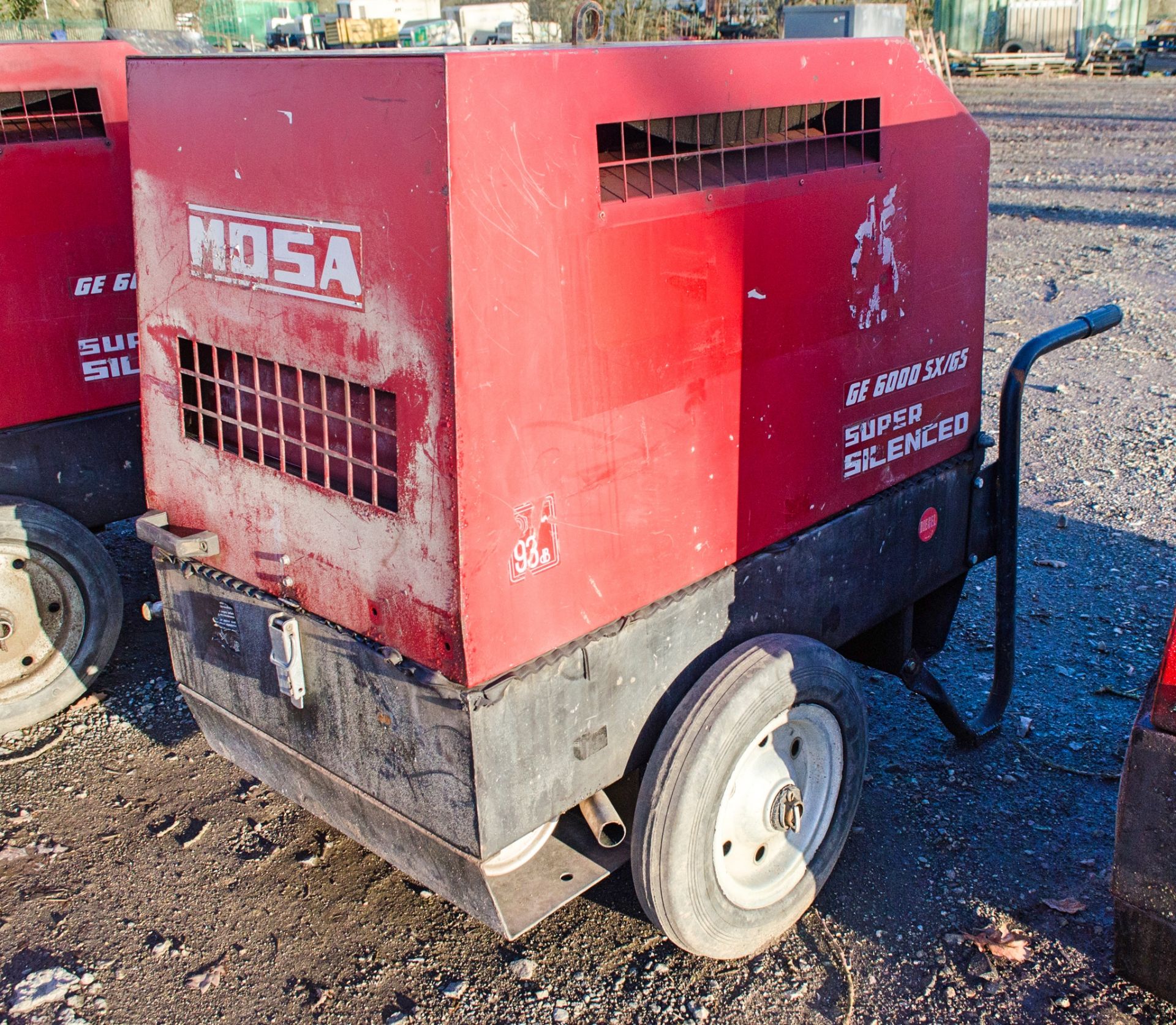 Mosa GE6000 SX/GS 6kva diesel driven generator Recorded Hours: 3605 14104028 - Image 2 of 4