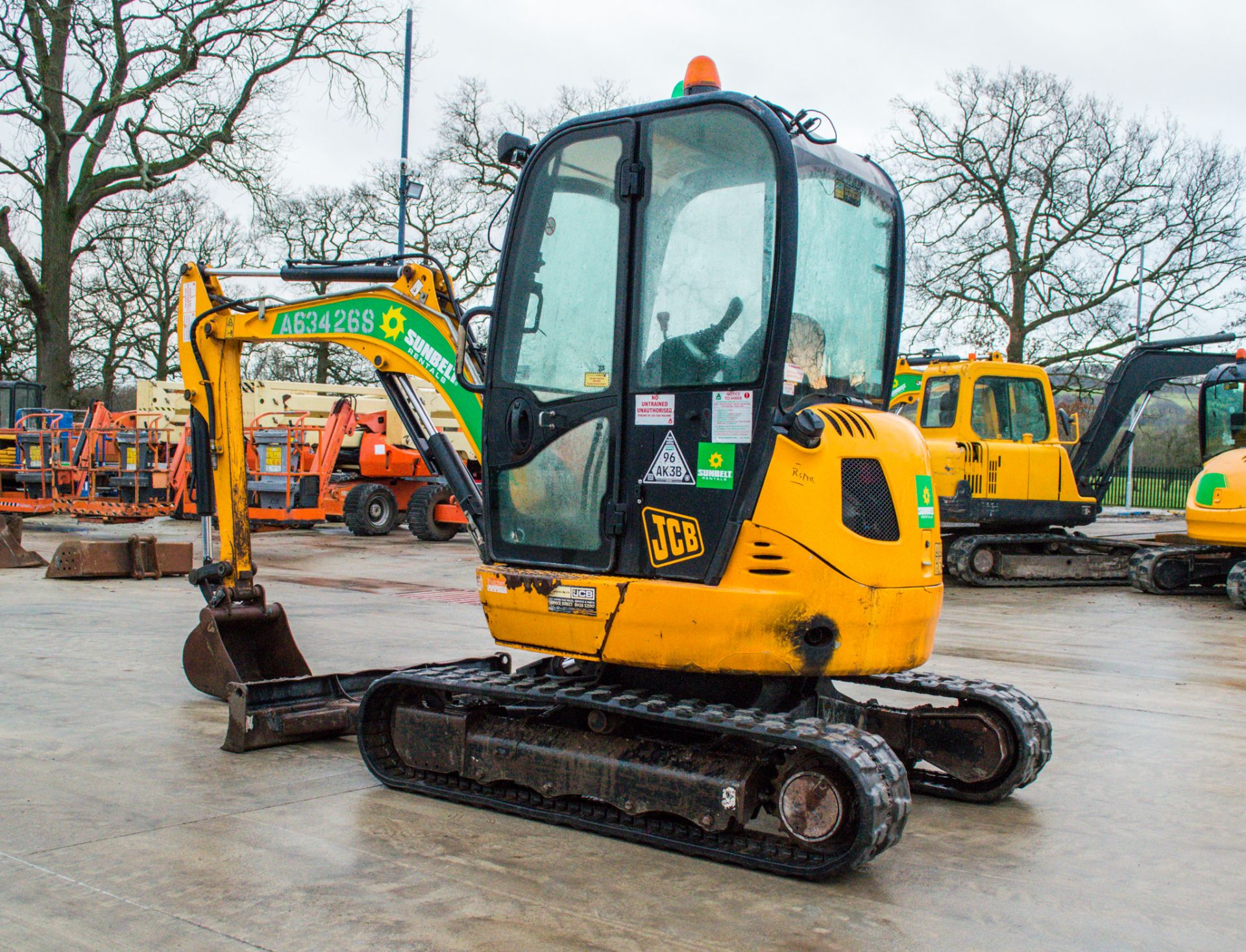 JCB 8030 3 tonne rubber tracked excavator  Year: 2014 S/N: 17016 Recorded Hours: 3025 A634268 piped, - Image 4 of 16