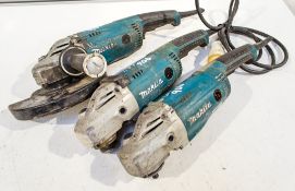 3 - Makita 110v 230mm angle grinders ** 2 with cords cut off ** CO
