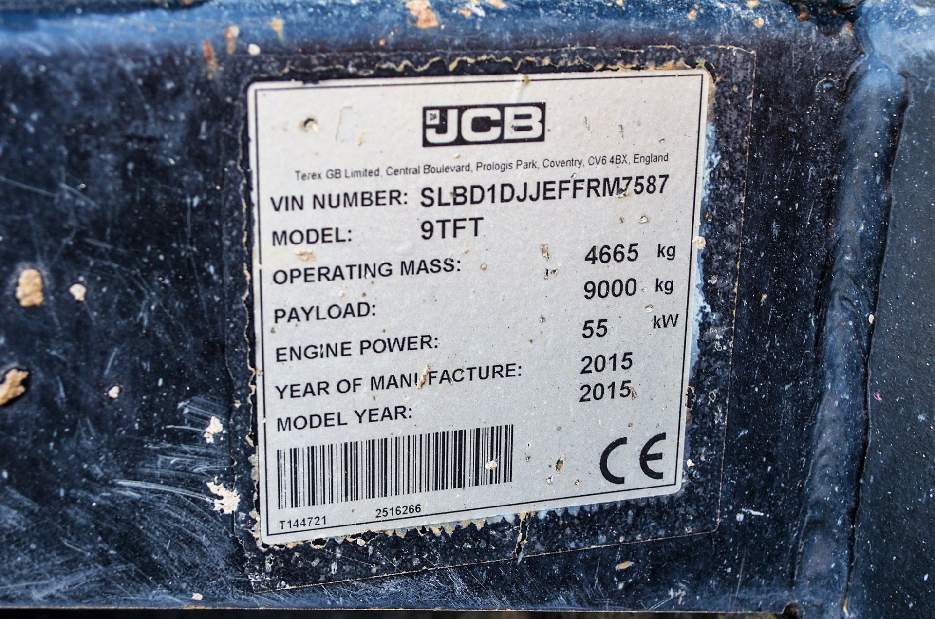 JCB 9 tonne straight skip dumper Year: 2015 S/N: EFFRM7587 Recorded Hours: 1568 c/w V5C registration - Image 21 of 21