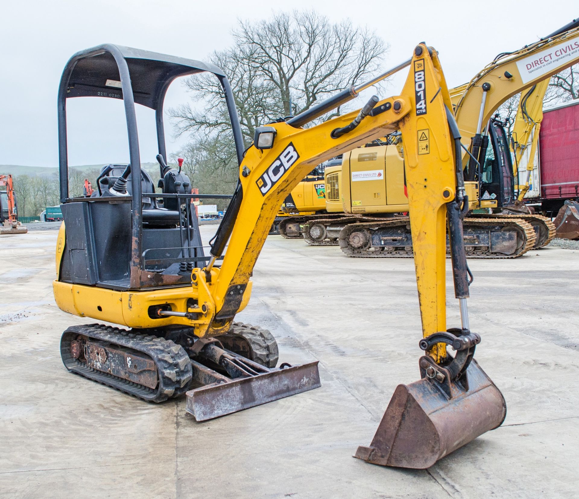 JCB 8014 CTS 1.5 tonne rubber tracked mini excavator Year: 2014 S/N: 2070496 Recorded Hours: 1539 - Image 2 of 20