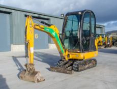 JCB 8016 1.5 tonne rubber tracked mini excavator Year: 2015 S/N: 2071736 Recorded Hours: 2127 blade,