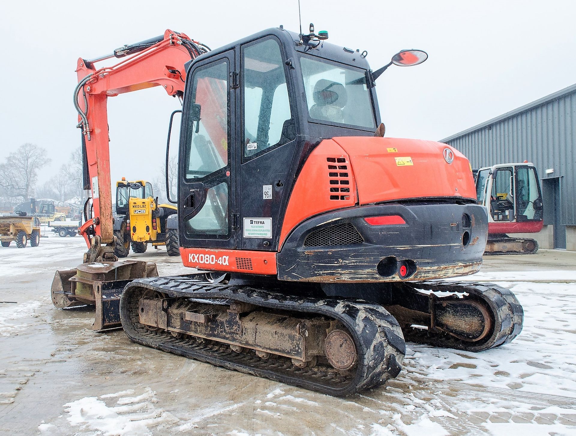 Kubota KX080-4 8 tonne rubber tracked excavator Year: 2017 S/N: 41938 Recorded Hours: 4021 blade, - Image 4 of 22