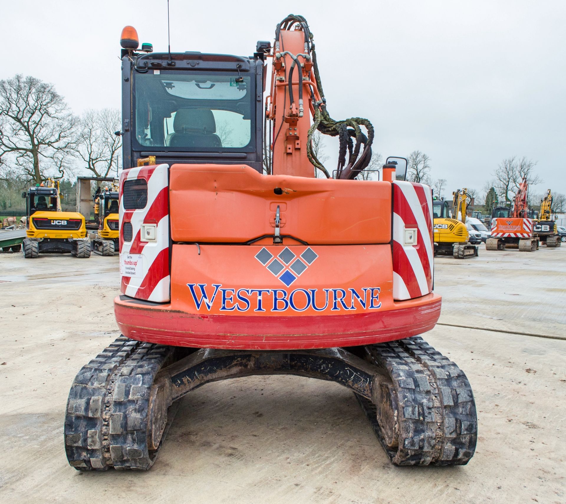 Hitachi ZX 85 US-5A 8.5 tonne rubber tracked midi excavator Year: 2013 S/N: 80038 Recorded hours: - Image 6 of 26