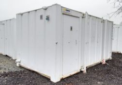 16ft x 9ft steel jack leg anti-vandal toilet site unit Comprising of: Gents toilet (3 - cubicles,