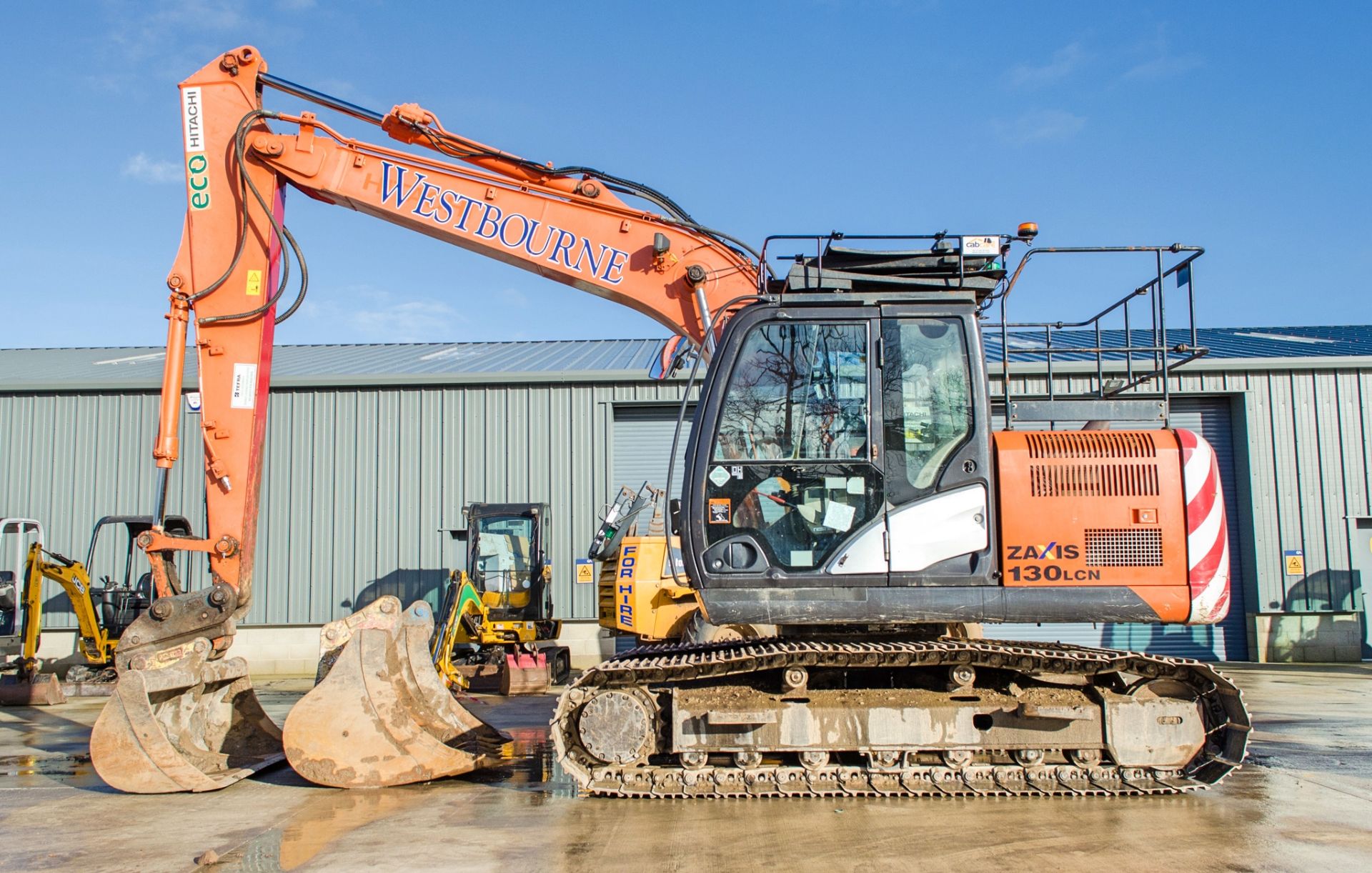 Hitachi ZX 130 LCN-5B 14 tonne steel tracked excavator Year: 2014 S/N: 91618 Recorded hours: 9054 - Image 7 of 25