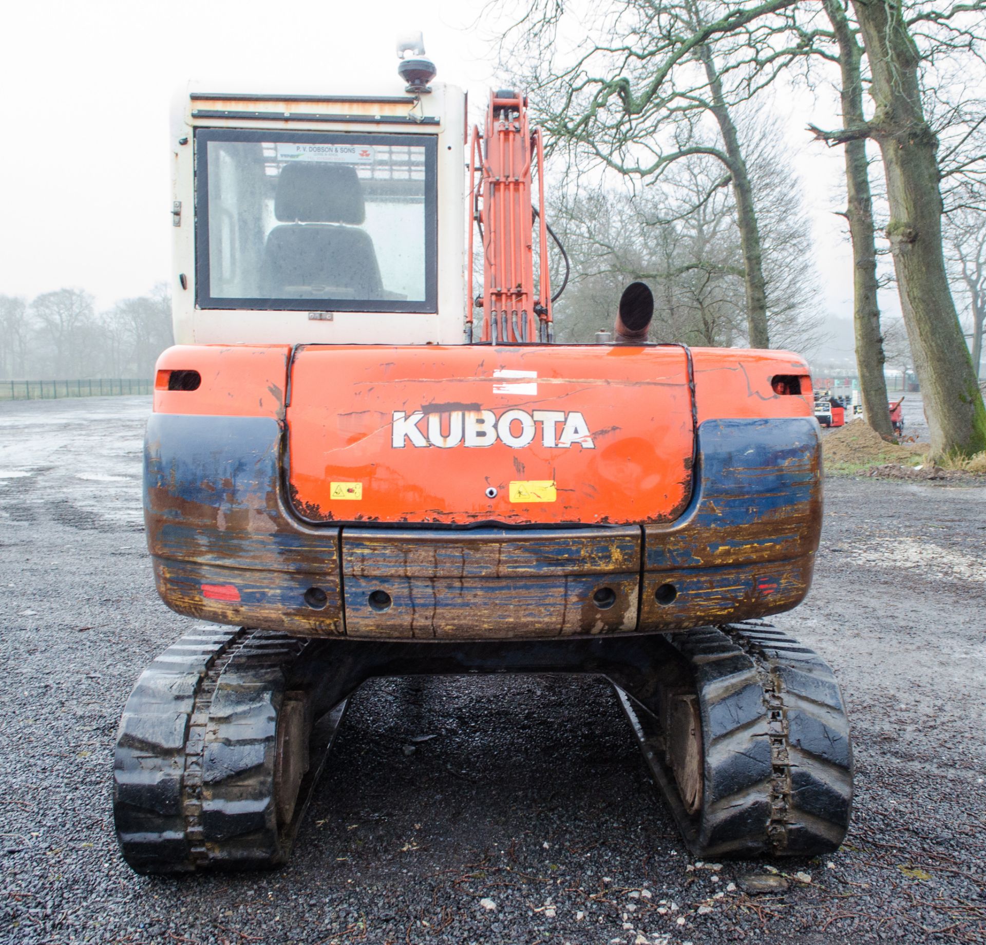 Kubota K251 7.5 tonne rubber tracked excavator Year: 2006 S/N: 80537 Recorded Hours: 3698 blade, - Image 6 of 24