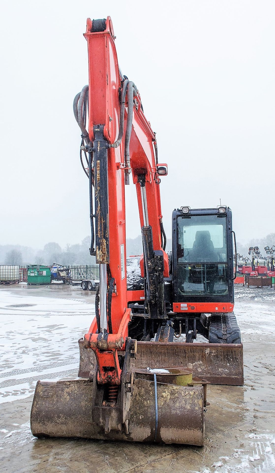 Kubota KX080-4 8 tonne rubber tracked excavator Year: 2017 S/N: 41938 Recorded Hours: 4021 blade, - Image 5 of 22