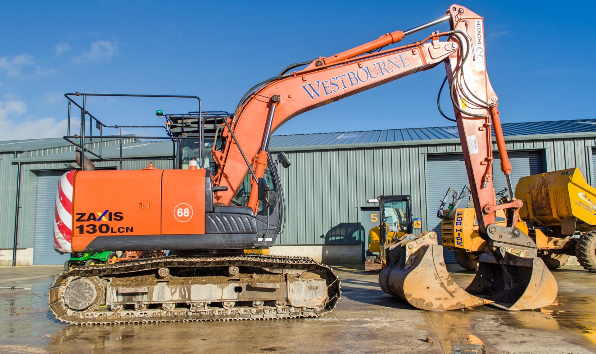 Hitachi ZX 130 LCN-5B 14 tonne steel tracked excavator Year: 2014 S/N: 91618 Recorded hours: 9054 - Image 8 of 25