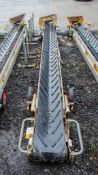 Shifta 110v brick conveyor c/w loading hopper ** Conveyor length approximately 14ft ** A682635