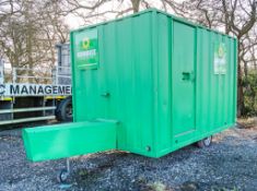 12ft x 6 ft Groundhog fast tow mobile steel anti vandal welfare unit Comprising of: canteen area,