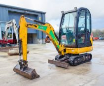 JCB 8016 1.5 tonne rubber tracked mini excavator Year: 2013 S/N: 2071485 Recorded Hours: 2396 blade,