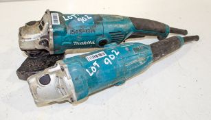 2 - Makita 110v 125mm angle grinders ** Both with cords cut off ** CO