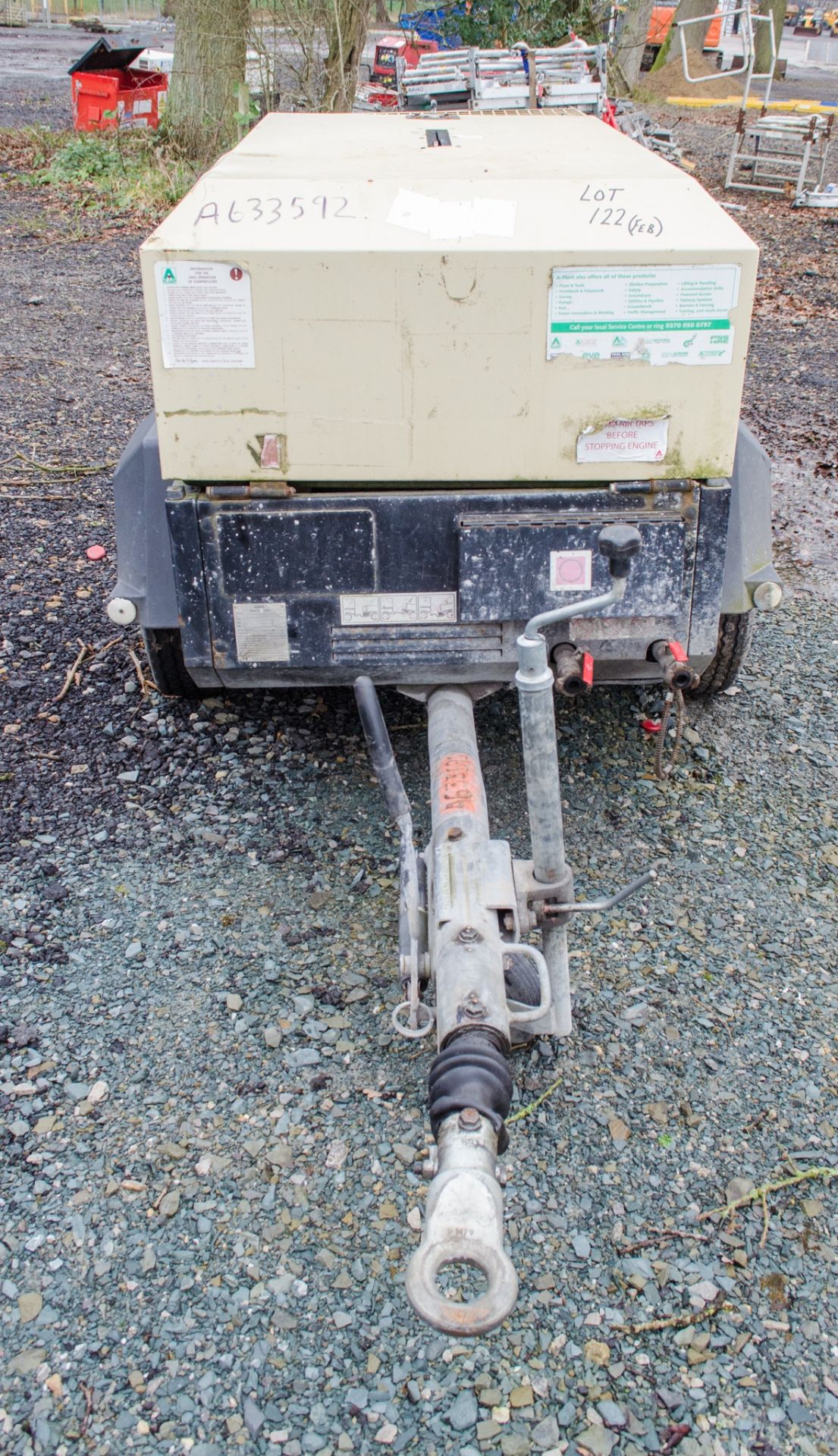 Doosan 741 diesel driven fast tow mobile air compressor Year: 2014 S/N: 432570 Recorded Hours: - Image 3 of 6