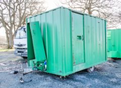 12ft x 6 ft Groundhog fast tow mobile steel anti vandal welfare unit Comprising of: canteen area,