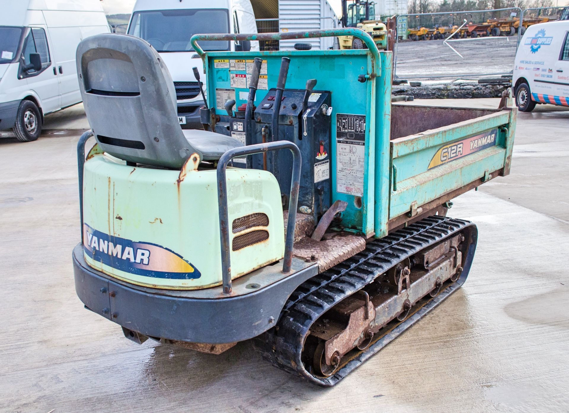 Yanmar C12R 1.2 tonne rubber tracked dumper Recorded Hours: 1052 - Image 3 of 17