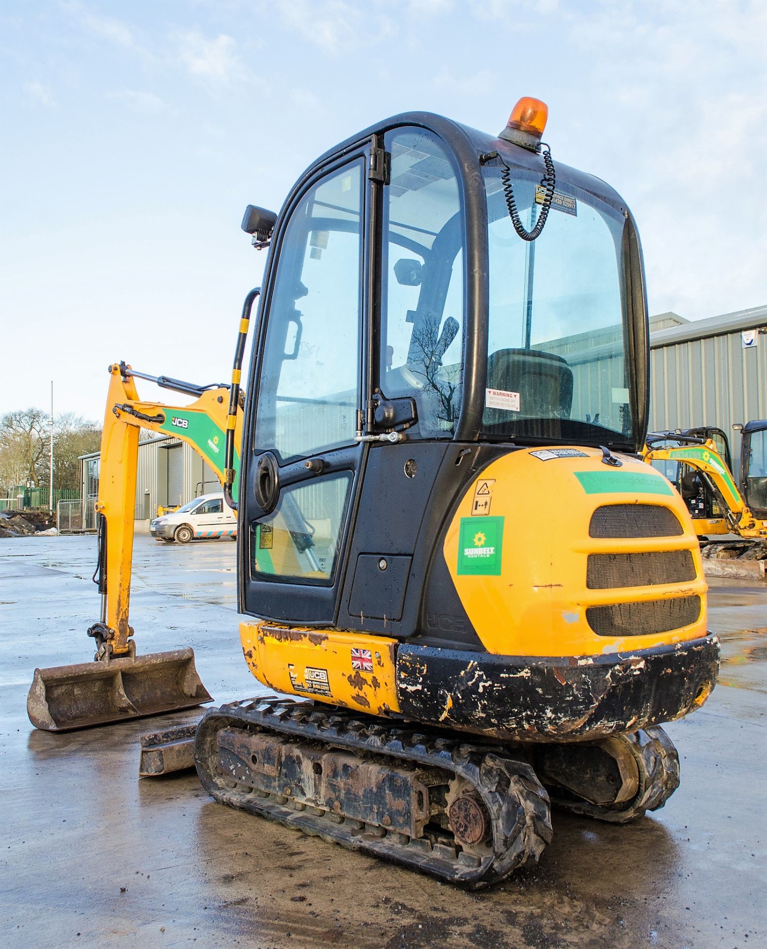 JCB 8016 1.5 tonne rubber tracked mini excavator Year: 2014 S/N: 2071655 Recorded Hours: 1492 blade, - Image 4 of 21