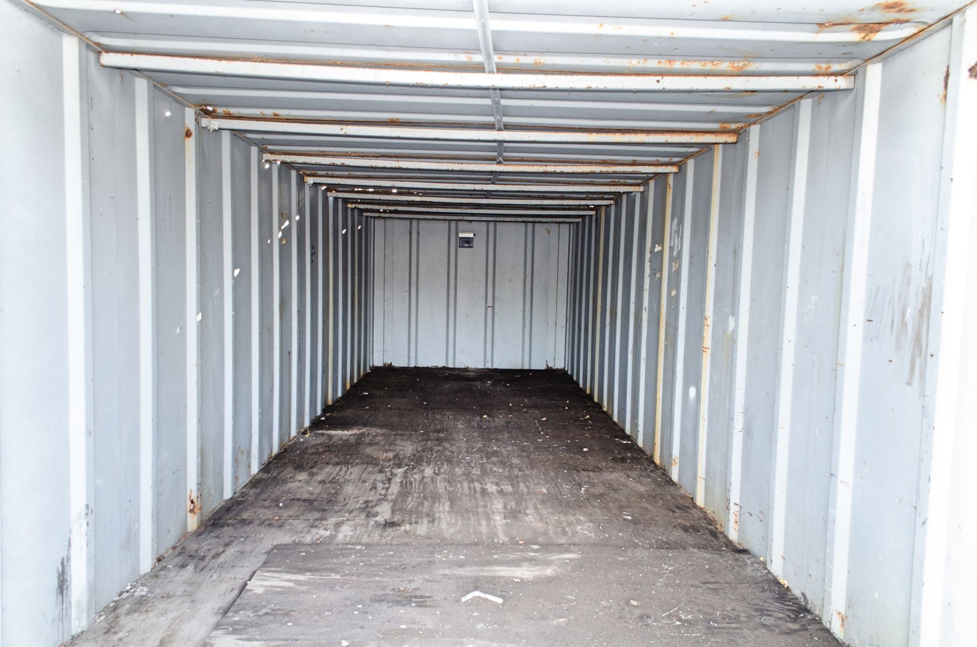 32ft x 10ft steel store site unit A331129 ** This store has holes in the roof & no keys but is - Image 5 of 8