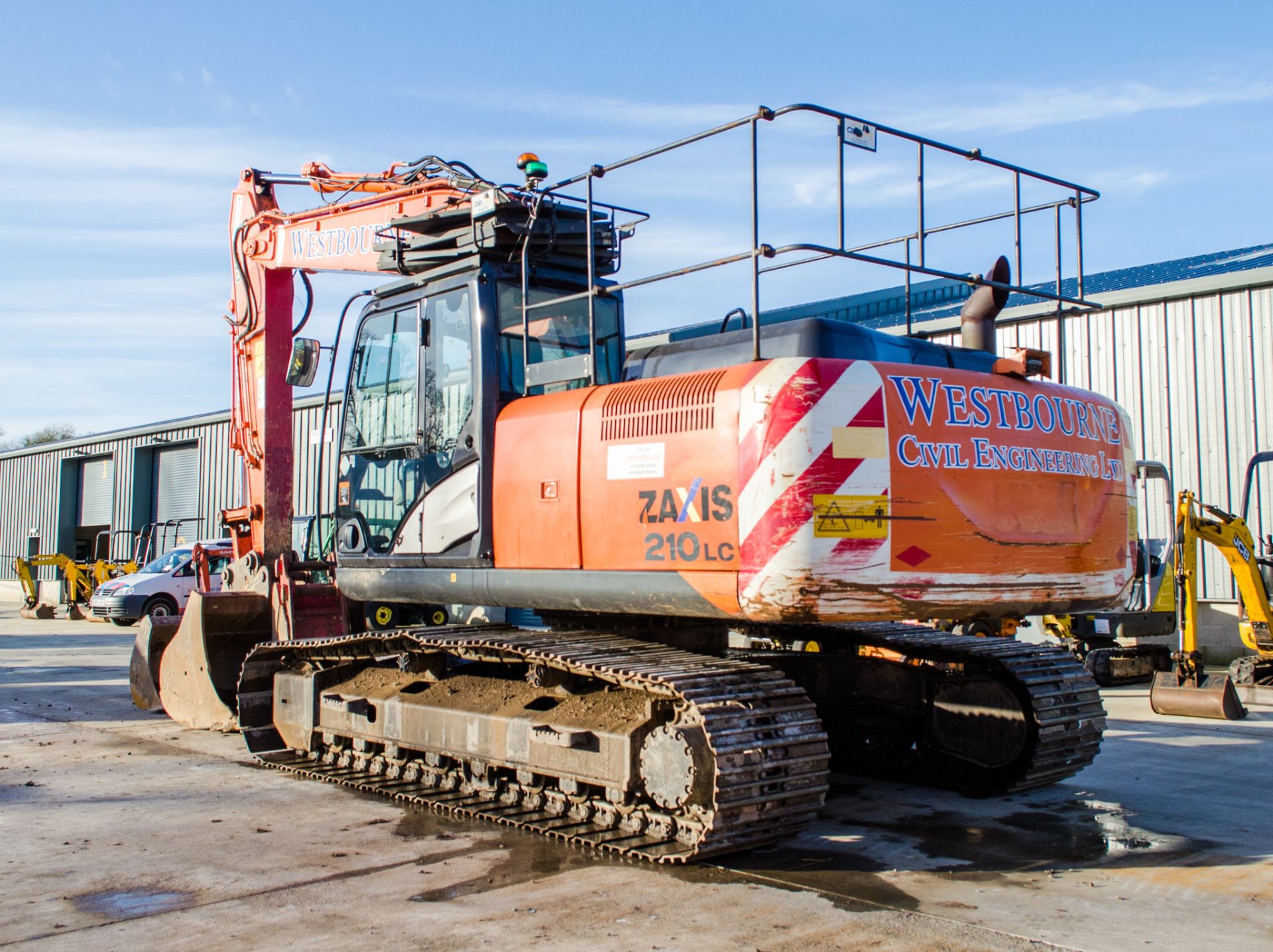 Hitachi ZX 210 LC-5 21 tonne steel tracked excavator Year: 2014 S/N: 300986 Recorded hours: Air con, - Image 4 of 24