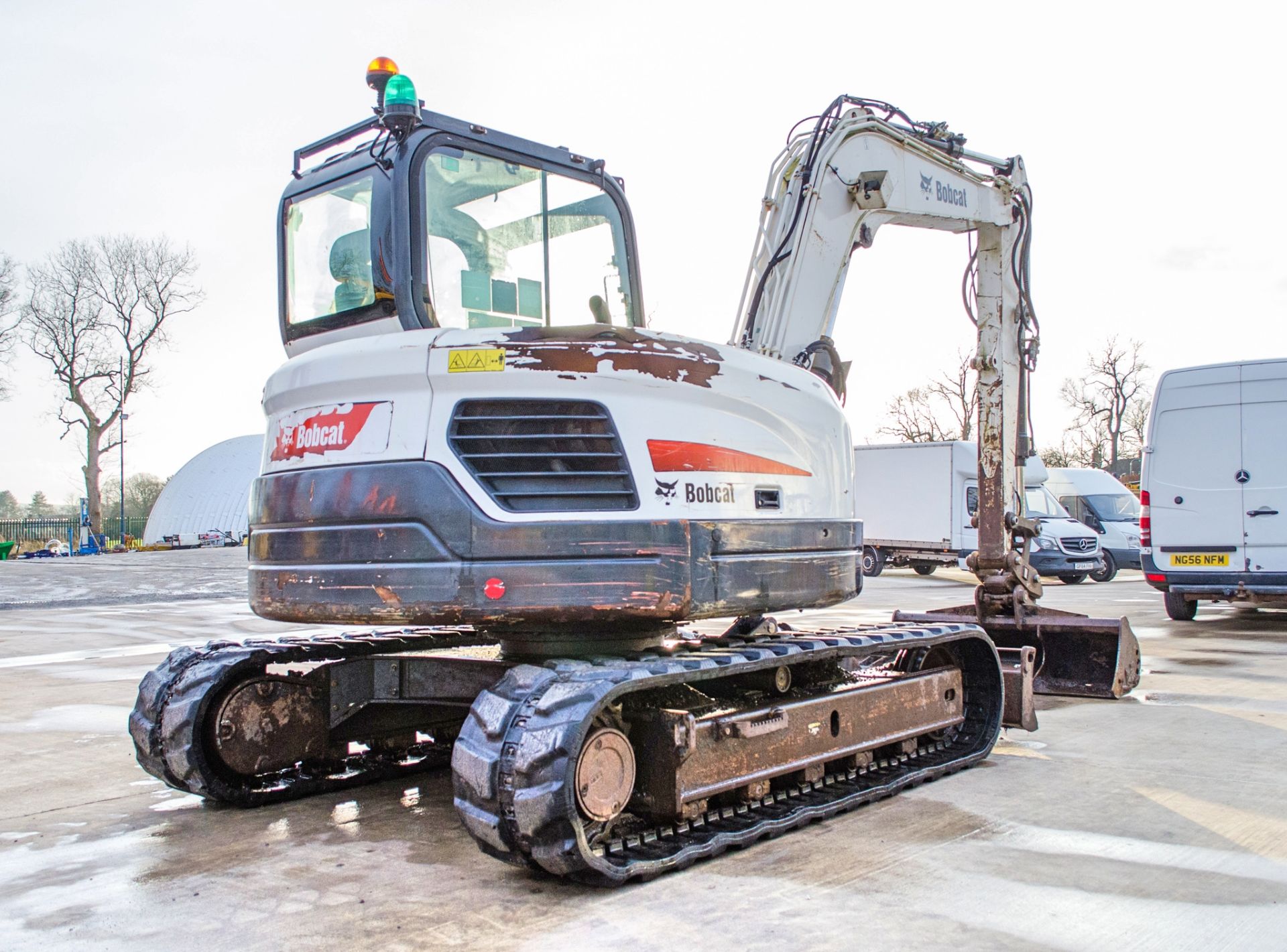 Bobcat E85 8.5 tonne rubber tracked excavator Year: 2014 S/N: 11834 Recorded Hours: Not displayed ( - Image 3 of 23